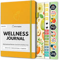 Life & Apples Daily Wellness Journal - Guided Journal & Planner for Wellbeing, Gratitude & Healthy Routines | Food & Fitness Journal, Habit Tracker, Weight Loss Diary | Undated A5 Yellow