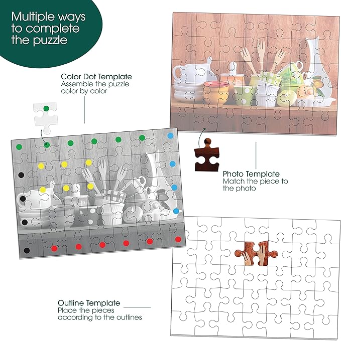 Keeping Busy 35 Piece Kitchen Dementia Puzzles for Seniors | Color Coded with Templates Easy Puzzles for Dementia Patients Gifts for Elderly Women in Nursing Home & Men Gift for Nursing Home Residents
