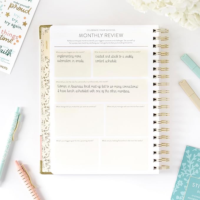 PPP Work Planner 2026 | 12-Month Weekly Calendar (Start Monday) | Vertical Weekly Layout | Monthly Review Pages | Budgeting & Goal Tracker Pages | Customizable Checklists for Routines & Daily Goals