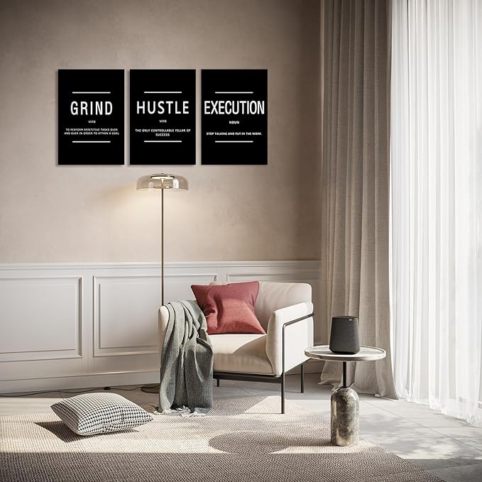 Motivational Wall Art Prints - Canvas Wall Decor - Inspirational Quotes, Living Room Bedroom Office Wall Art
