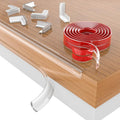 Baby Proofing, 0.6in Edge Protector Strip Clear, Thickened Silicone Soft Corner Protectors with Upgraded Pre-Taped Strong Adhesive, 26.2ft Edge Protectors for Cabinets, Tables, Drawers