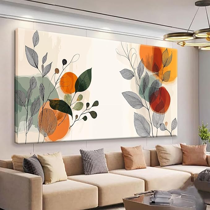 Suconvng Wall Art For Living Room Modern Boho Wall Art Decor Modern Aesthetic Canvas Art Wall Decor Home Wall Decoration Suitable Pictures For Bedroom Apartment Office Can Be Hung 24" × 48"