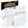 74 Clear Silicone Bumpers & Wall Protectors – 5‑Shape Self‑Adhesive Pads for Cabinets, Doors, Drawers & Furniture – Noise Dampening & Surface Protection by Vellax