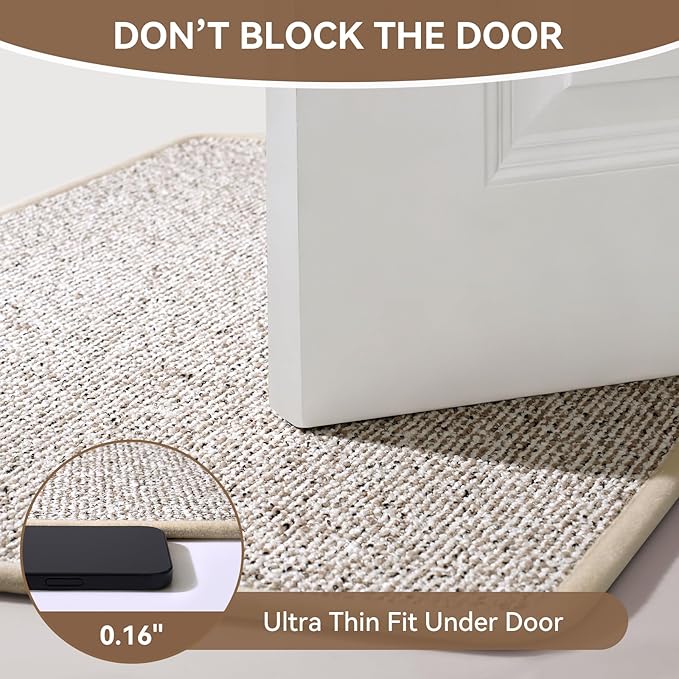 20"x31" Absorbent Quick Dry Bath Mats, Non-Slip Rubber Backing Bathroom Rug, Washable Bath Rugs for Bathroom Floor, Sink and Outside Shower, Low Pile Rug Fit Under Door,Minimalism, Brown
