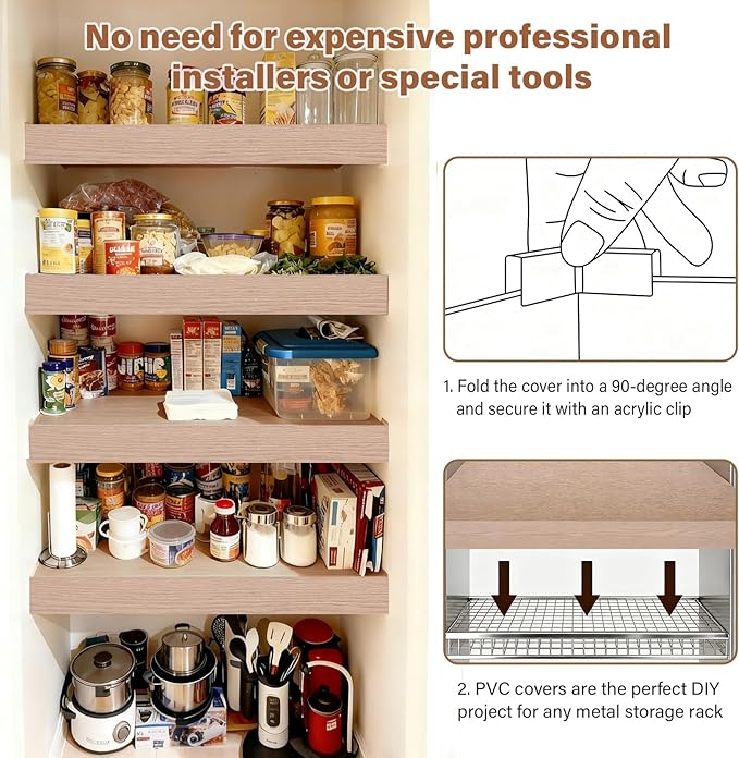Wire Rack Covers, 32*12 Inch Shelf Covers for wire Shelving, Easy to Cut Closet Wires Shelf Cover-0.31 inch Thick(Not Wood) Moisture Resistant Durable Shelves Cover, Easy Install for Pantry, Kitchen