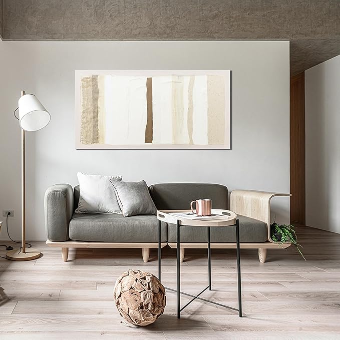 Abstract Wall Art Decor Modern Canvas Art Wall Decor Brown And White Wall Art Decor Minimalist Wall Art Prints Neutral Canvas Wall Art for Living Room 20"X40" for Room Bedroom Office Decor