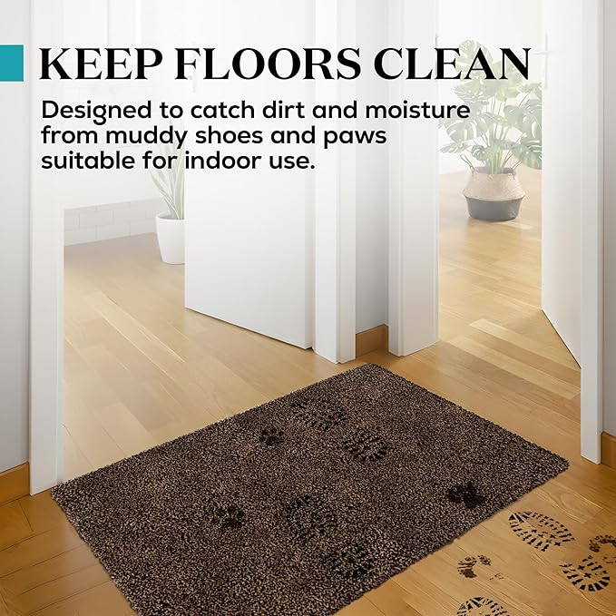 Premium Microfiber Indoor Door Mat – 36"x60" Washable Entry Mat, Non-Slip, Waterproof Backing, Super Absorbent, Low Profile Entryway Doormat for Indoor Entrance