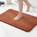 MIULEE Burnt Orange Extra Thick Non Slip Bathroom Rug Shaggy Soft Bath Mat Plush Microfiber Absorbent Water for Shower Tub Machine Washable (24x40 Inches)