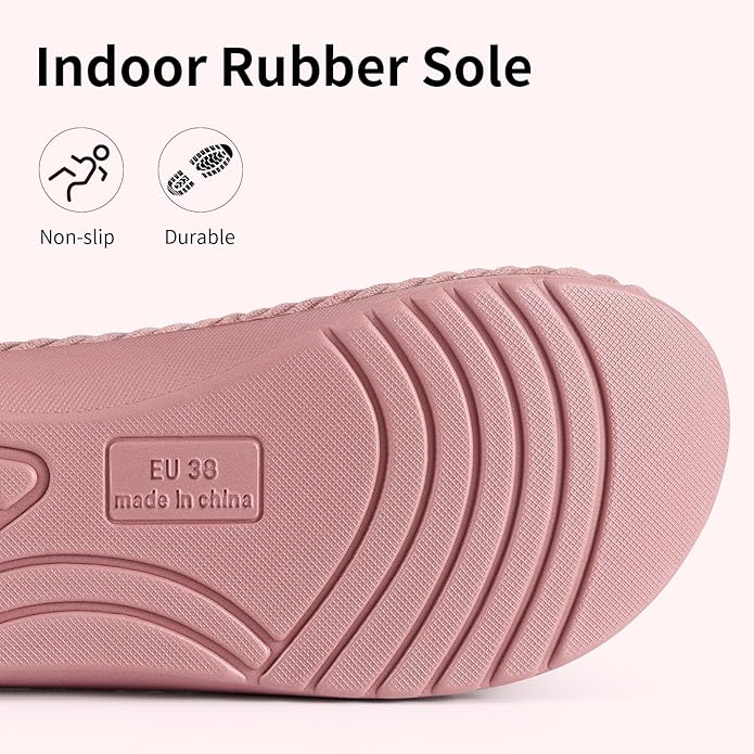 Litfun Orthopedic House Slippers for Women Adjustable Arch Support Indoor Slippers Open Toe Corduroy Bedroom Shoes