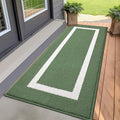 OLANLY Indoor Door Mat, 59x20, Non-Slip Absorbent Resist Dirt Entrance Mat, Washable Low-Profile Inside Entry Doormats for Entryway, Green
