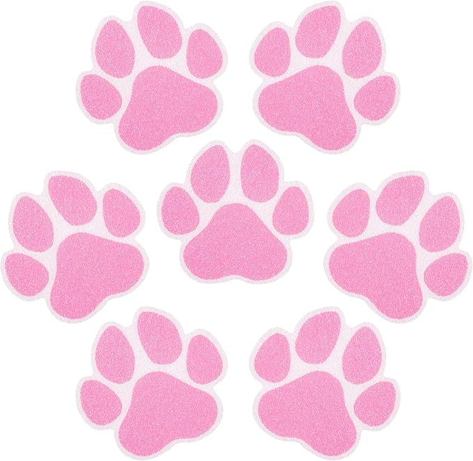 Non-Slip Bathtub Stickers, 20 PCS Large Safety Bathroom Tubs Showers Treads Adhesive Decals with Scraper (Pink)