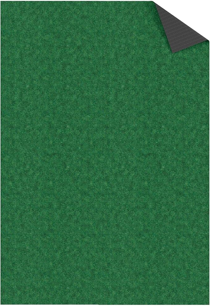 Ottomanson 6'6" x 51' Hallway Runner with Scraper Pile - Extra Durable Non-Slip Rug Mat for Indoor & Outdoor Use - Ideal for Kitchen, Entryway & Garage - High-Traffic Carpet, Green
