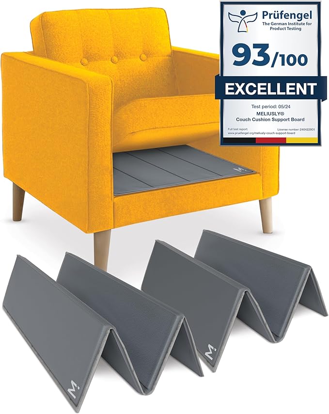 Chair Cushion Support for Sagging Cushions (2-Pack 17x22) Chair Seat Support for Sagging Seat, Under Foam Firming Boards for Recliner and Armchair Saver Stiffener Reinforcement by Meliusly