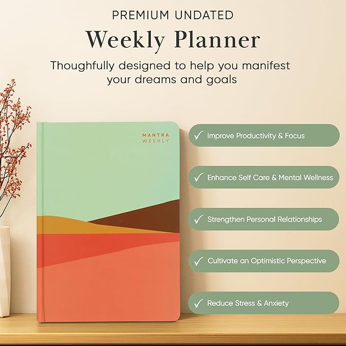 2026 Planner, Daily Journal & Gratitude Journal All-In-One with To Do List, Self Care Prompts & Habit Tracker - 7 x 10 - Morning