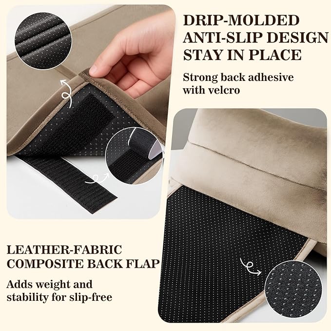 Recliner Headrest Pillow, Adjustable Comfort Neck & Head Support Pillow, Soft Velvet Non-Slip Headrest for Pain Relief & Relaxation, Ideal for Recliner, Couch, Chair, Sofa