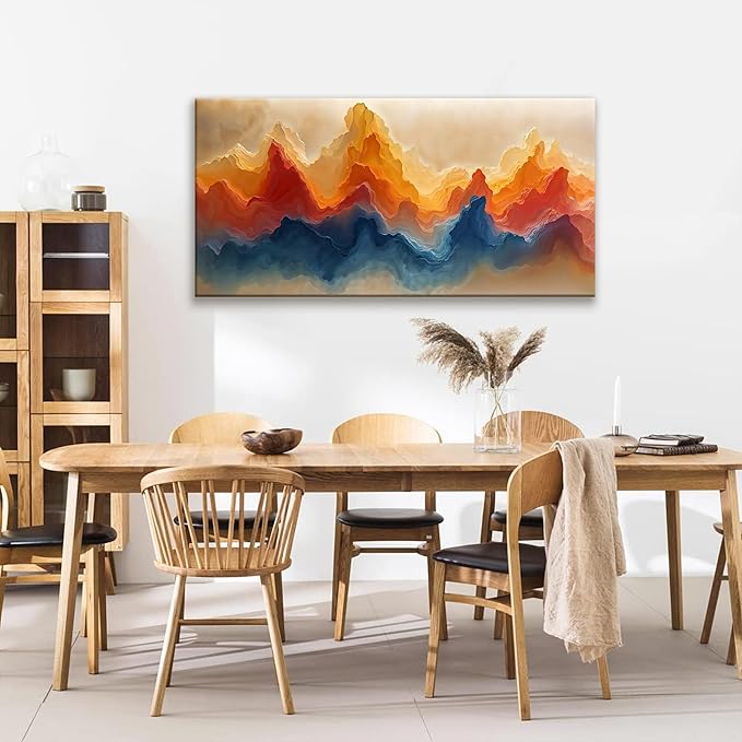 Suconvng Abstract Wall Art For Living Room Maximalist Canvas Wall Art Decor Prints Colorful Modern Abstract Wall Decor Painting Picture For Bedroom Office Home Wall Decoration Ready To Hang 24" × 48"