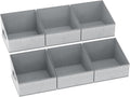 DIMJ Closet Storage Bins 6 Pack - Fabric Storage Baskets for Shelves, Collapsible Clothes Organizers with Handles, Trapezoid Shelf Organization Storage Cubes for Purse, Toys, Books, Towel, Socks