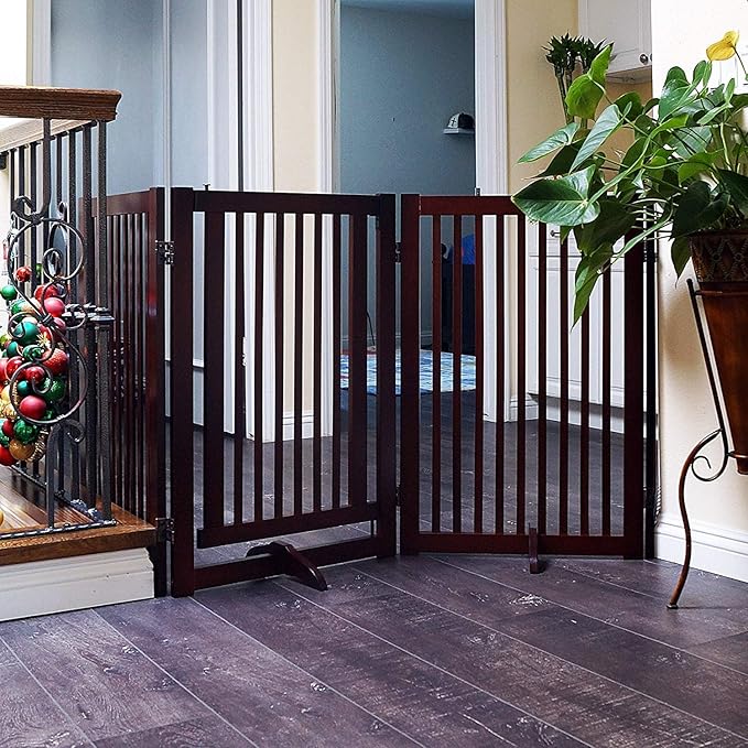 WELLAND Support Feet for 360 Degree Configurable Gate Collection, Espresso, A Pair