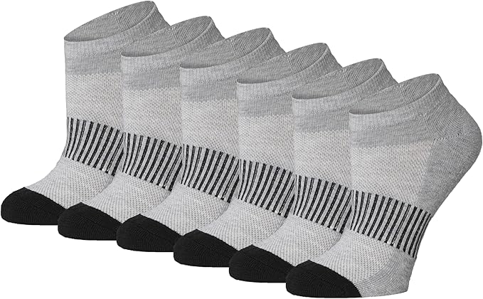 Tipi Toe Women’s 6-Pack Athletic Cushioned Running Ankle Socks – Soft, Breathable Fabric with Arch Support for Comfort