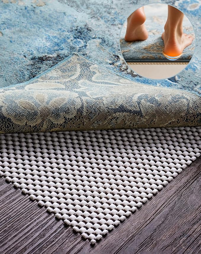 Veken 12x15 Ft Rug Pad Gripper for Hardwood Floors, Non Slip Rug Pads for Area Rugs, Thick Rug Grippers for Tile Floors, Under Carpet Anti Skid Mat, Keep Your Rugs Safe and in Place