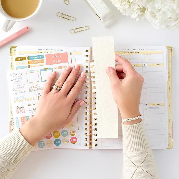 PPP Work Planner 2026 | 12-Month Weekly Calendar (Start Monday) | Vertical Weekly Layout | Monthly Review Pages | Budgeting & Goal Tracker Pages | Customizable Checklists for Routines & Daily Goals