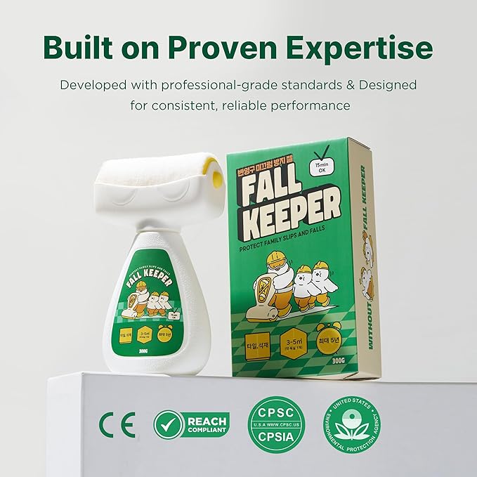 Anti-Slip Gel Treatment for Bathroom Tile, Micro-Grip Forming Action, Easy DIY Application, 10.6 oz