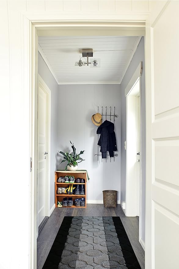 Custom Size Hallway Runner Rug Grey Color 31 inch Wide Select Your Length Non-Slip (Skid Resistance) Rubber Backing 2 feet x 31 inch