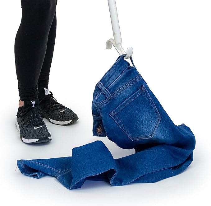 RMS 35.5 Inch Extra Long Dressing Stick Aid for Shoes, Socks, Shirts and Pants - Sock Removal and Long Shoe Horn with Travel Bag