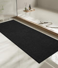 chakme Bathroom Rugs Mat 59x17, Ultra Thin Non Slip Bath Mat Quick Dry Absorbent Bath Mat for Bathroom Floor, (Black, 59"x17")