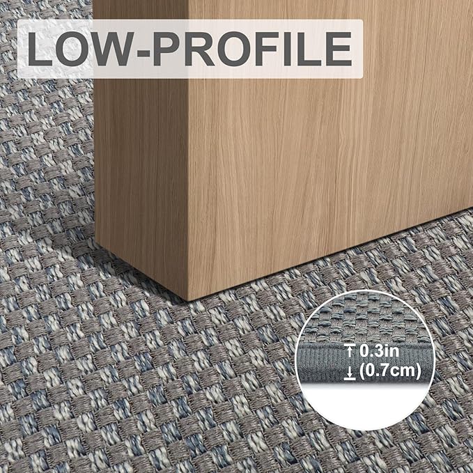 LEKEEPGO Long Door Mat 24"x59", Non Slip Door Mat Indoor Entrance, Rubber Backing Front Indoor Door mats Washable Absorbent Low-Profile Entryway Entry Resist Dirt Inside Hallway Door Mats, Light Grey