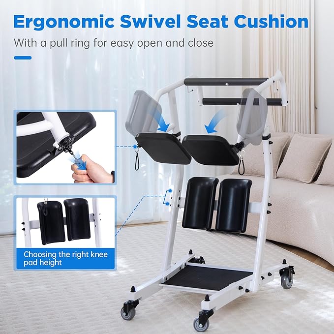 Sit to Stand Lift, Stand Assist Lift for Elderly, Patient Transfer Assist Devices with Belt for Home Care Use, 400 lbs Capacity