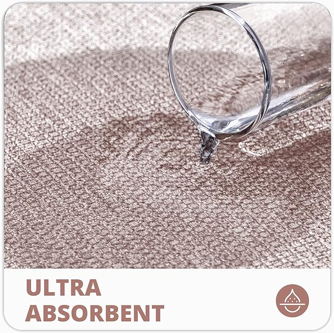 Bath Mat,Ultra Thin Bathroom Runner Rugs,Large Bath Mats for Bathroom,Quick Dry,Non-Slip,Machine Washable,Low Pile,Bath Rug,Shower Outside,Sink,Home Decor Accessories.Beige,2'x5'（24x60inch）