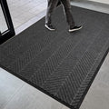 4′ x 8′ Heavy Duty Front Door Mat Indoor Outdoor Entrance, Large Non-Slip All Weather Commercial Floor Mat for Entryway, Low Profile Waterproof Outdoor Rug for Garage (48" x 96", Charcoal Grey)