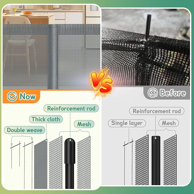 200'' Retractable Baby Gates Extra Wide,34" Tall Retractable Dog Gate for Doorways, Stairs, Hallways, Decks, Garage,16 FT Indoor/Outdoor Grey Retractable Gate with Fiberglass Reinforcement Rods