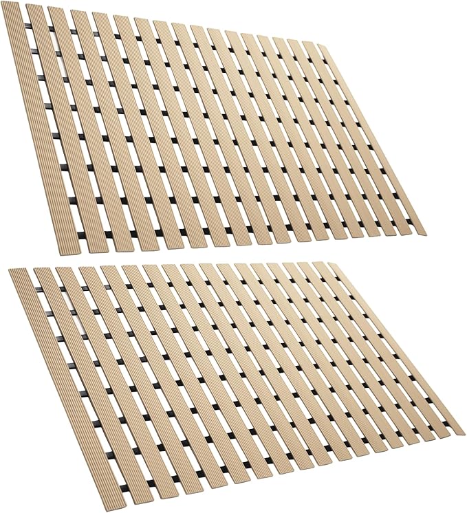 Extra Long Non Slip Shower Mat Without Suction Cups,Heavy Duty Rubber Bathtub Mat Spliceable,Cuttable,Quick Drain,Indoor Outdoor Use,2pack (Beige)…