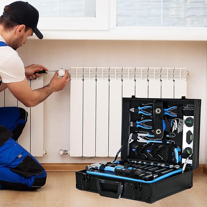 247-Piece Universal Manual Tool Set Kit – Mechanics Tool Box with Wrenches, Sockets, Screwdrivers, Pliers, Ratchet & More – Ideal for Home, Auto Repair & DIY Projects