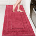 PURRUGS Machine Washable Kitchen Runner Rug 32" x 70", Non-Slip/Skid Hallway Runner Rug, Super Absorbent Soft Area Rug for Kitchen, Hallway & Laundry, Rolled Packaging, Burgundy Red