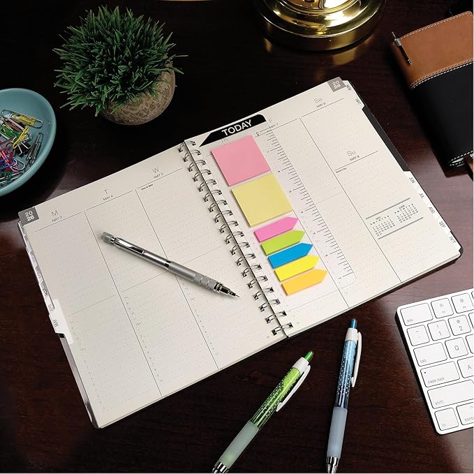 ESSENTIAL 2026 Monthly & Weekly Planner with Tabs, 7"x9": 14 Months (November 2025 - December 2026), Professional, Simple, Easy-to-Use Design and Frosted Poly Cover for Extra Protection (Frosted)
