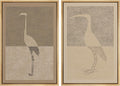 MUDECOR Framed Canvas Print Wall Art Bird Silhouette Modern Minimalist with Heron Crane Illustrations Modern Art Decorative Bohemian Colorful for Living Room, Bedroom, Office - 24"x36"x2 Natural