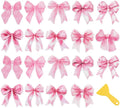 Marspark 30 Pcs Pink Bow Non Slip Bathtub Stickers Cute Bow Anti Slip Shower Stickers with Scraper Pink Bathroom Accessories Coquettish Preppy Girly Women Decor for Bathroom Bathtub