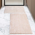 Ultra-Soft Bathroom Rug Set, 2-Piece – Absorbent, Non-Slip, Machine Washable Bath Mats for Bathroom, Shower, Sink, Kitchen （20" x 32" + 17" x 24"）