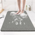 Joyhalo Shower Mat Bathtub Mat Non Slip, Bathmats Non Slip, Quick Drying Foot Scrubber Loofah Mats for Shower, Tub, Bathroom, Home, 17 * 24inch, Grey