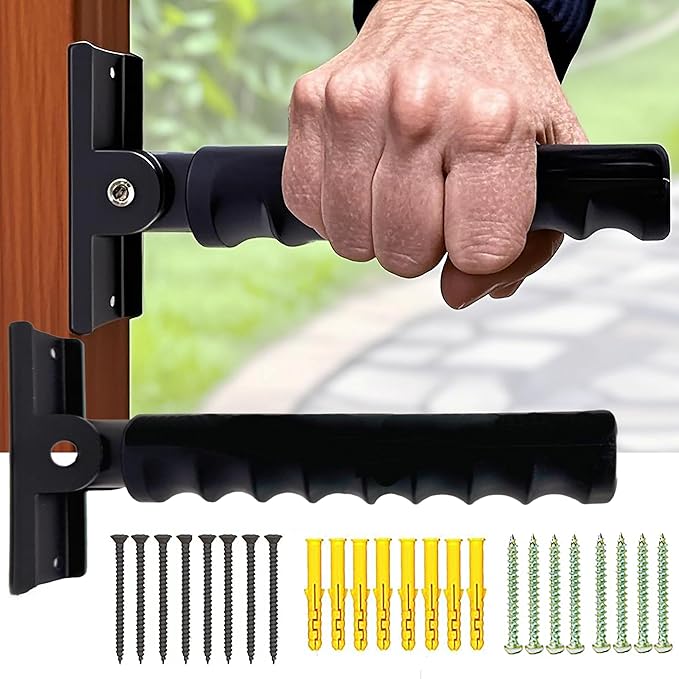 1pack Doorway Flip Assist Handle, Door Assistant Support Grip Handle, Doorway Stair Assist Grab Bar for Seniors, Elderly, Disabled, Handicap and Injured People