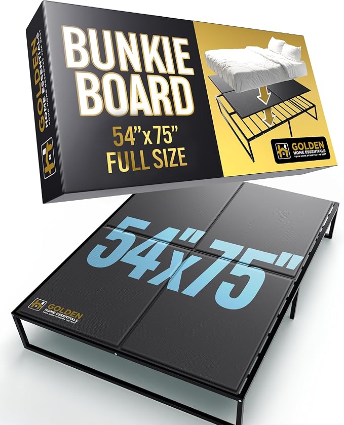 10mm Full-Size Bunkie Board (54" x 75") – Slim Low-Profile Mattress Support – Quiet, Moisture-Resistant, Lightweight Bed Board for Platform & Slatted Frames