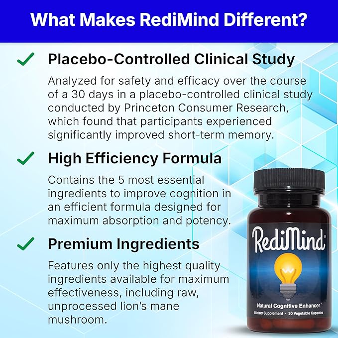 Natural Cognitive Enhancement Supplement Capsule - Non-GMO, Vegan, Gluten-Free