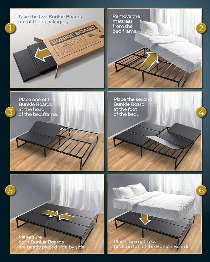 Premium 10mm Queen Size Bunkie Board (60" x 80") – Slim Low-Profile Mattress Support – Quiet, Moisture-Resistant, Lightweight Bed Board for Platform & Slatted Frames