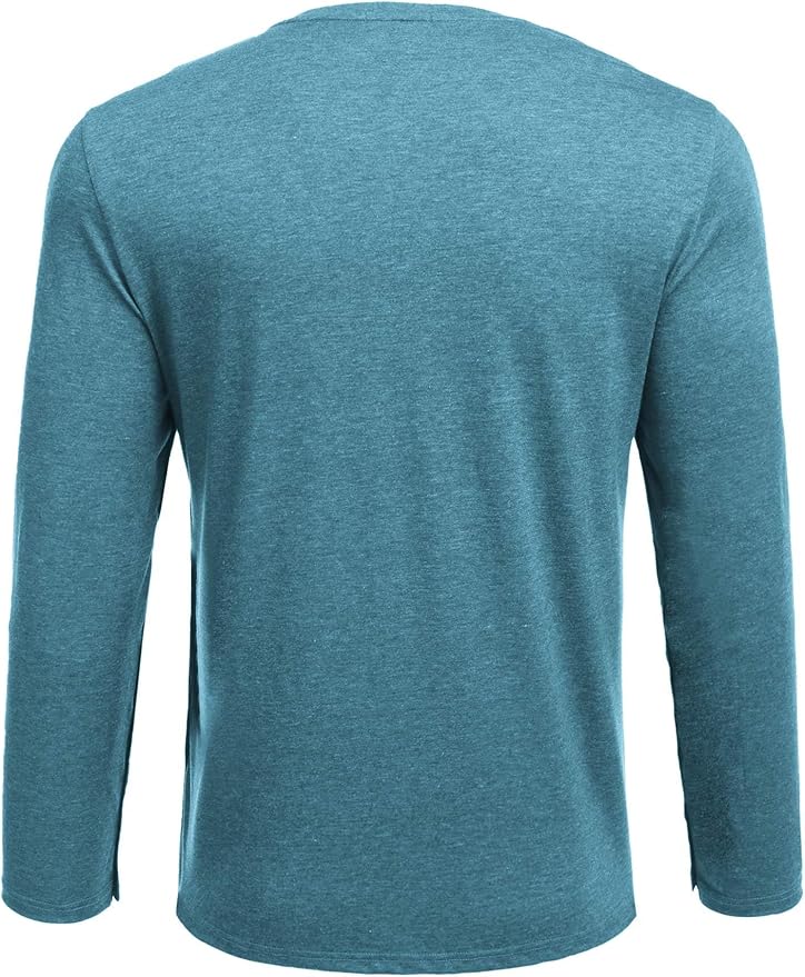 Deyeek Men's Post Shoulder Surgery Recovery Shirts Full Tear Away Long Sleeve Snap Chemo Port Access Shirt