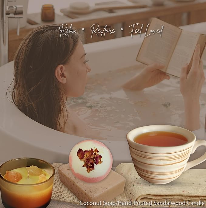 Cozy Care Package for Women – Warm & Comforting Thinking of You Gift Box for Birthday,BES Friend Gift, Get Well Soon, Sympathy, Self Care,Cancer Care & Encouragement(TAN)
