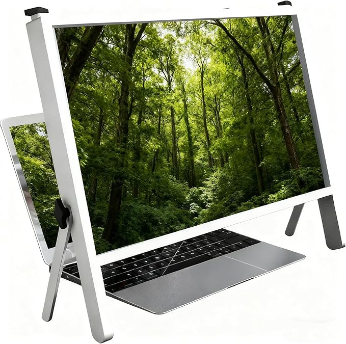 21in 3DLaptop Screen Magnifier, Foldable Laptop Screen Magnifyings Compatible with 15~20 in Phone, Tablet, Laptop; for Seniors Reading Close Work and See A Movie
