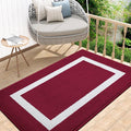 OLANLY Indoor Door Mat, 48x32, Non-Slip Absorbent Resist Dirt Entrance Mat, Washable Low-Profile Inside Entry Doormats for Entryway, Red